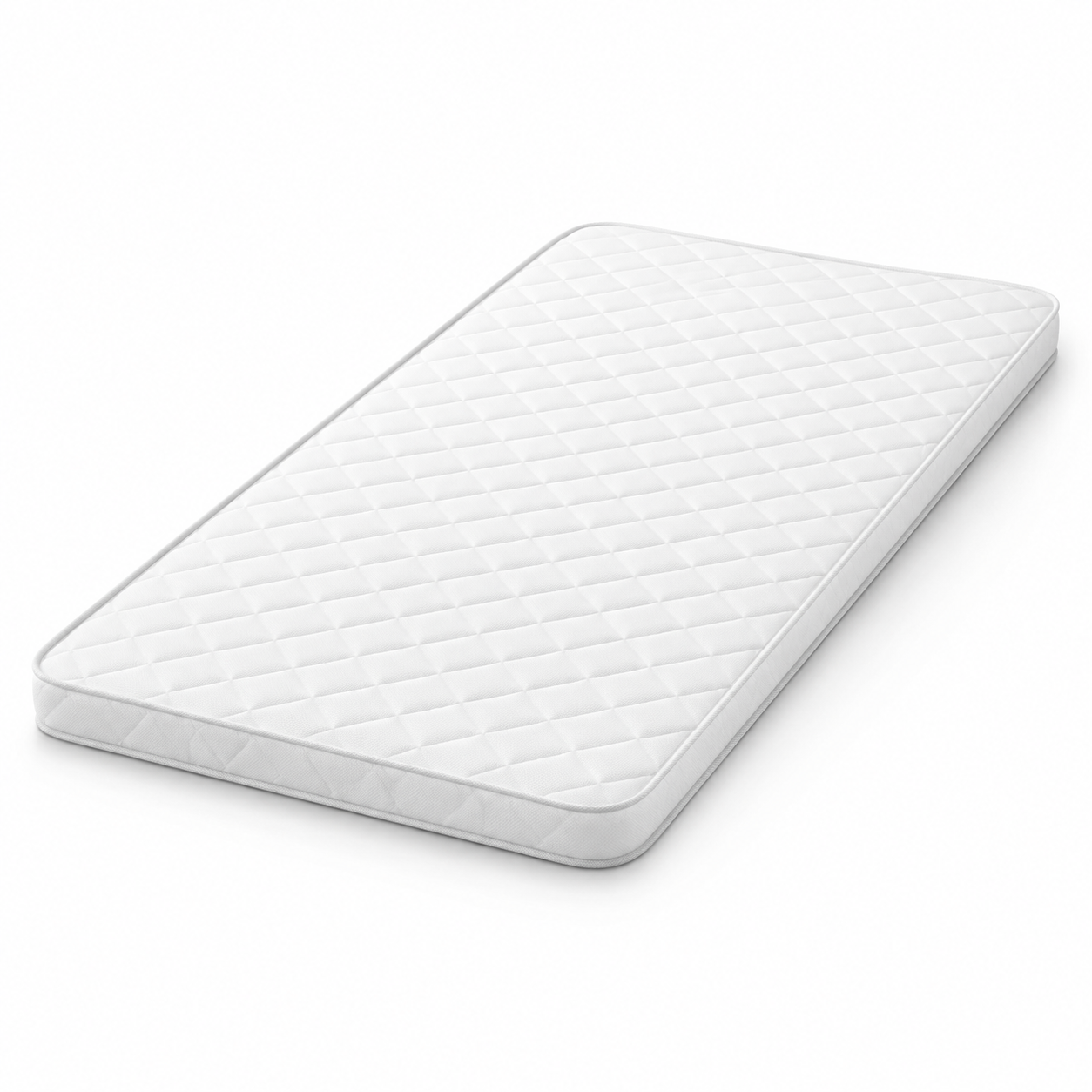 FOAMSUPA slim 5cm white quilted cot bed mattress