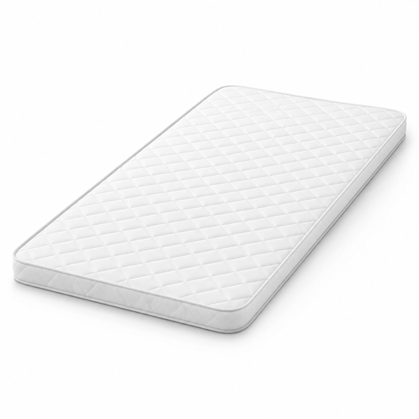FOAMSUPA slim 5cm white quilted cot bed mattress