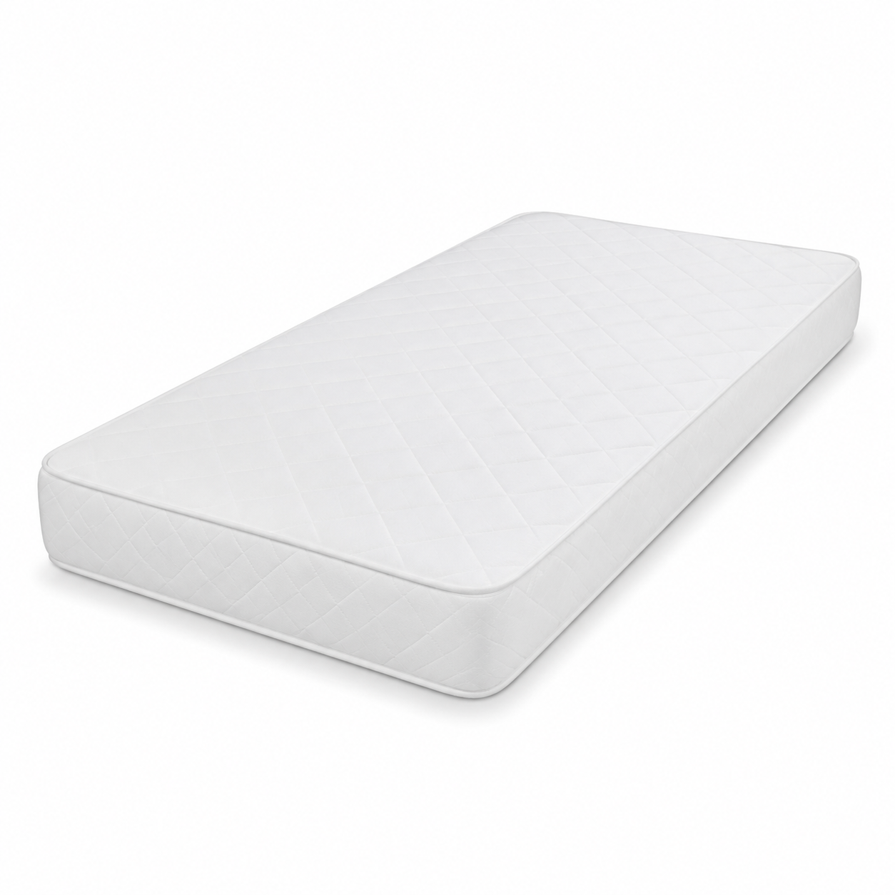 FOAMSUPA 7.5cm white quilted cot bed mattress