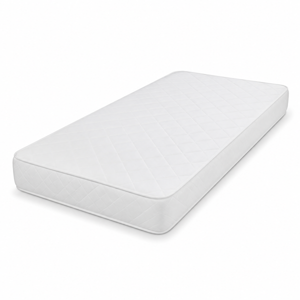 FOAMSUPA 7.5cm white quilted cot bed mattress
