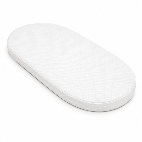 FOAMSUPA extra-thick white quilted Moses basket mattress