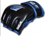 MMA Gloves – Rex Leather Gel-Integrated Training Gloves for MMA & Sparring (Red & Black/Blue)