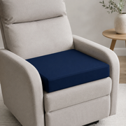 Navy blue firm foam recliner chair cushion, 20 × 20 × 4 inches