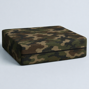FOAMSUPA 10cm water-resistant rattan chair cushion in Army Camouflage