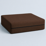 FOAMSUPA 10cm water-resistant rattan chair cushion in Chocolate Brown