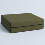 FOAMSUPA 10cm water-resistant rattan chair cushion in Olive Green