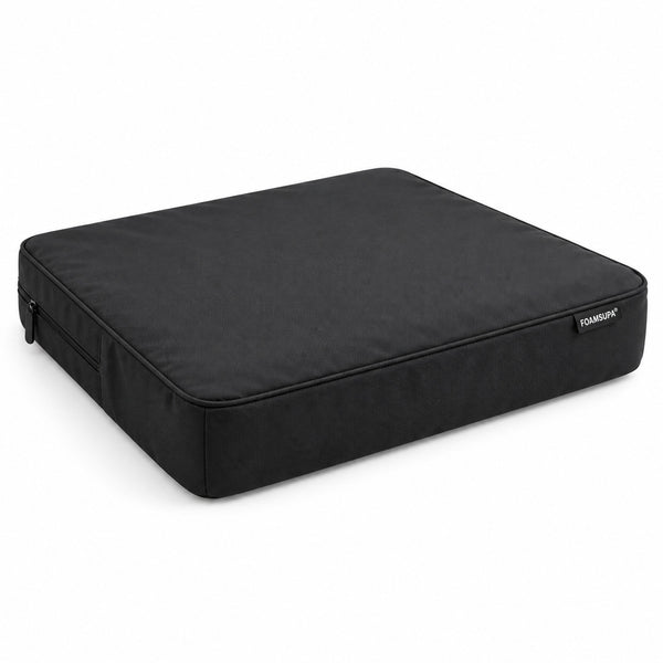 FOAMSUPA 3 inch memory foam seat cushion in Black
