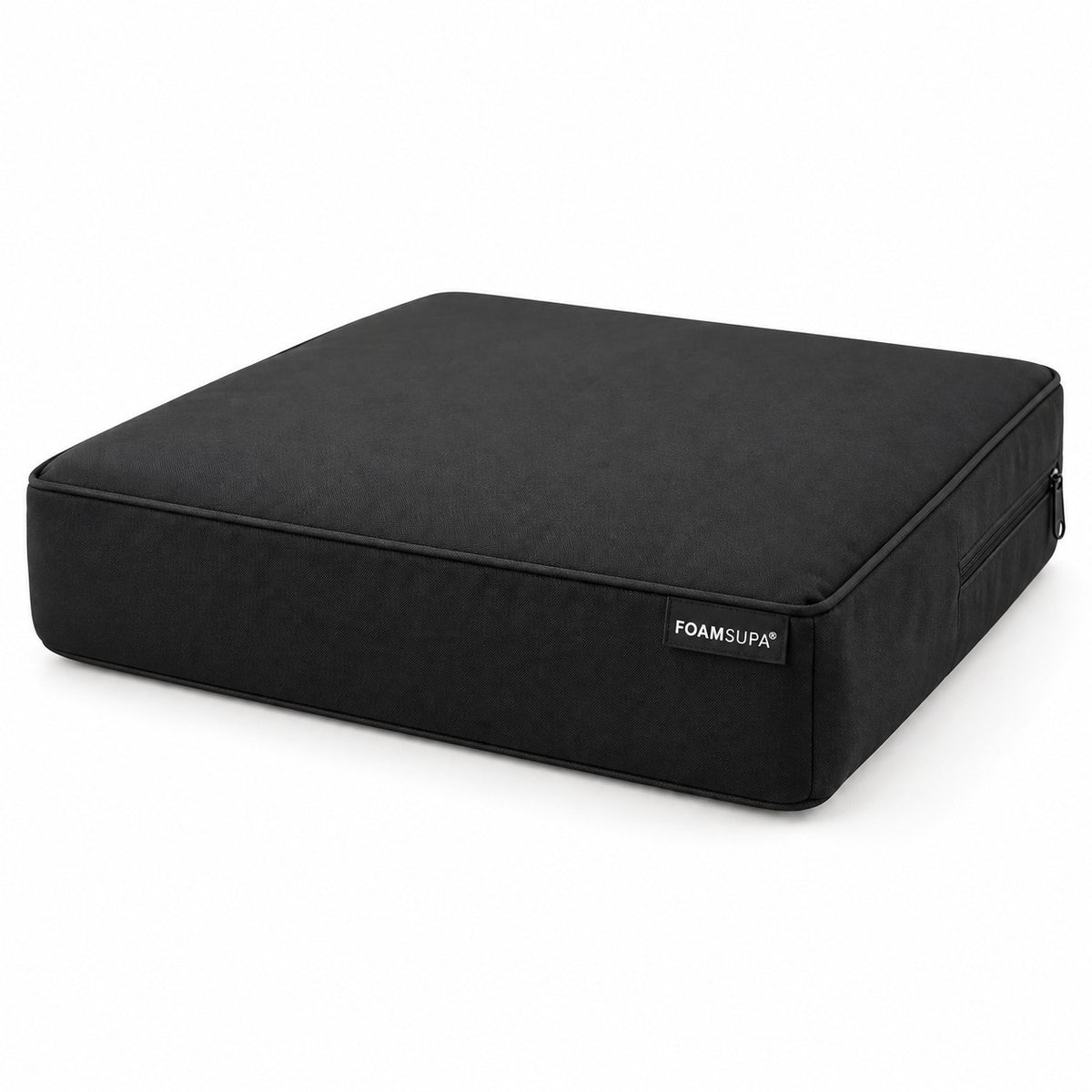FOAMSUPA 4 inch memory foam seat cushion in Black