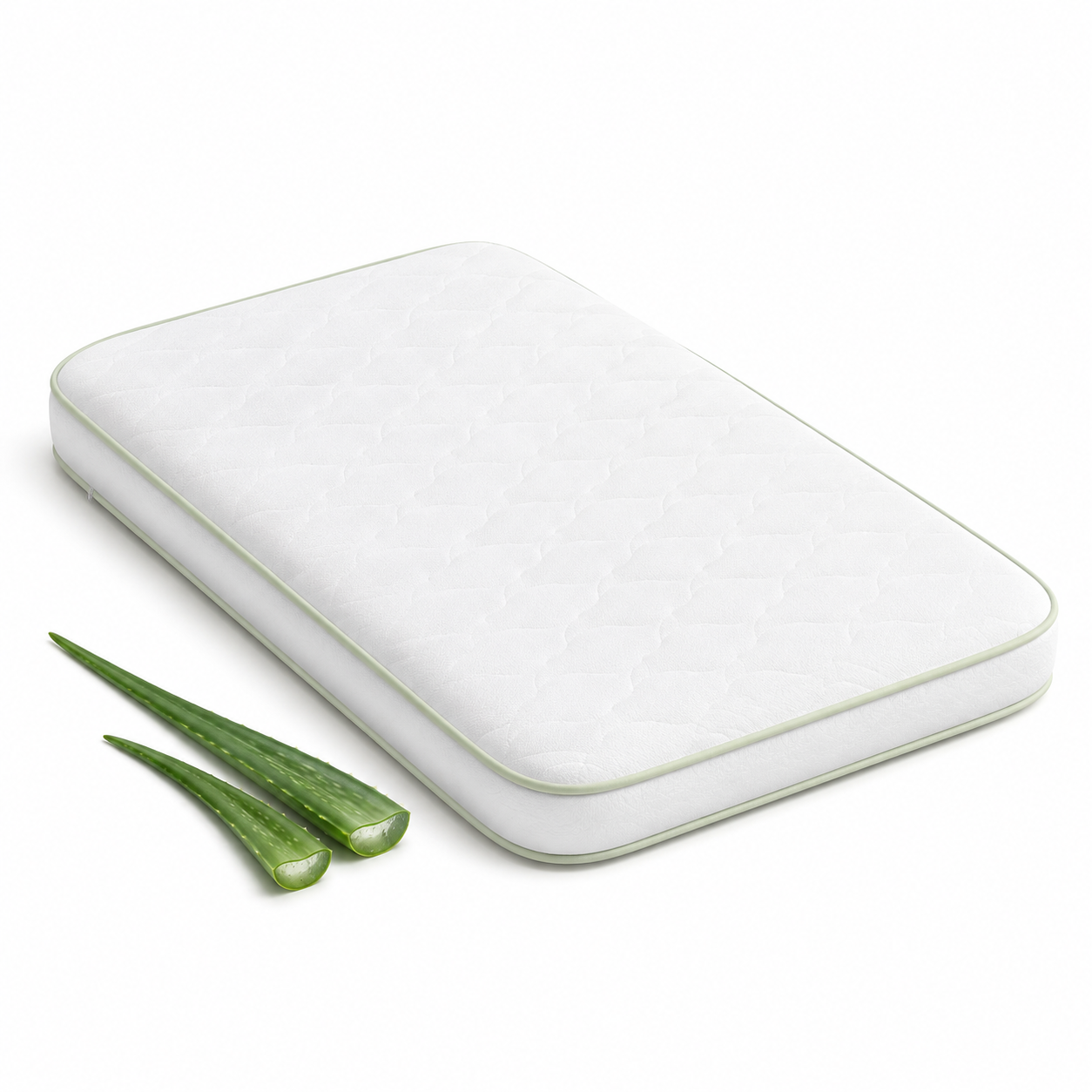 FOAMSUPA Aloe Vera microfibre bedside crib mattress 83 x 50 x 5cm