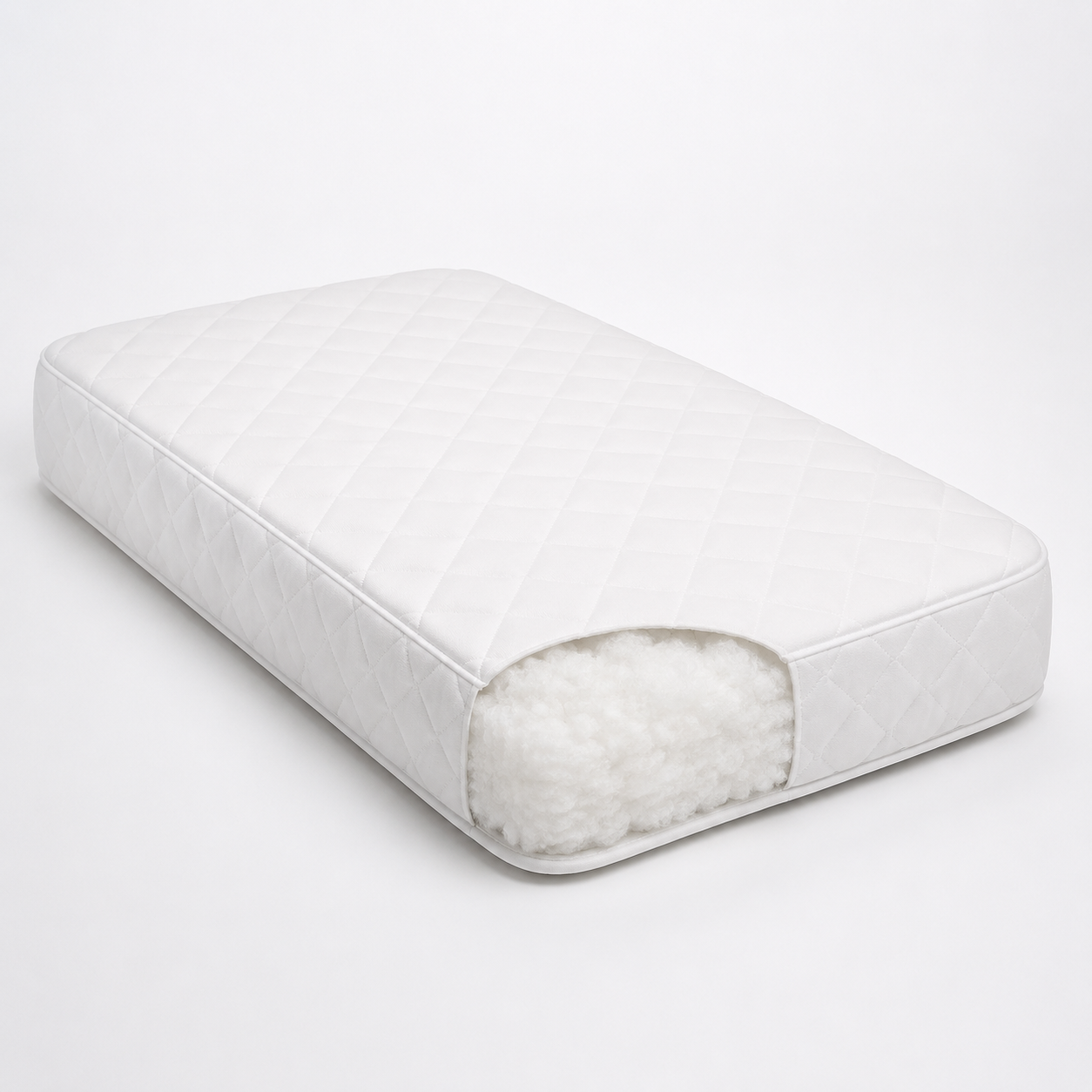 FOAMSUPA eco fibre baby mattress with breathable quilted cover