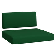 FOAMSUPA Euro pallet seat and back cushion set in Bottle Green