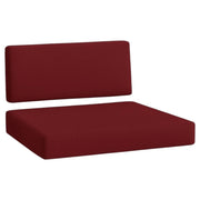 FOAMSUPA Euro pallet seat and back cushion set in Burgundy