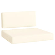 FOAMSUPA Euro pallet seat and back cushion set in Cream