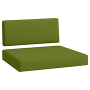 FOAMSUPA Euro pallet seat and back cushion set in Olive Green