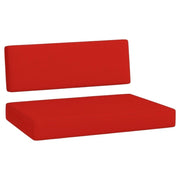 FOAMSUPA Euro pallet seat and back cushion set in Red