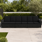 FOAMSUPA 12 or 16 piece rattan garden cushion set in Black