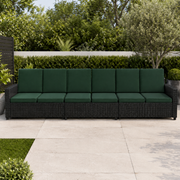 FOAMSUPA 12 or 16 piece rattan garden cushion set in Bottle Green