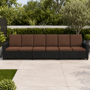 FOAMSUPA 12 or 16 piece rattan garden cushion set in Brown