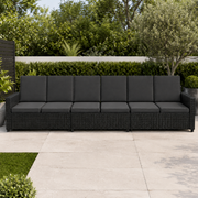 FOAMSUPA 12 or 16 piece rattan garden cushion set in Charcoal