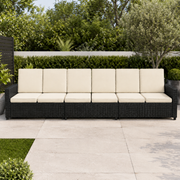FOAMSUPA 12 or 16 piece rattan garden cushion set in Cream