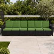 FOAMSUPA 12 or 16 piece rattan garden cushion set in Green