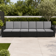 FOAMSUPA 12 or 16 piece rattan garden cushion set in Grey