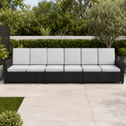 FOAMSUPA 12 or 16 piece rattan garden cushion set in Light Grey