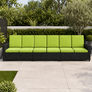 FOAMSUPA 12 or 16 piece rattan garden cushion set in Lime Green