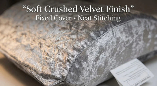 Silver velvet memory foam lumbar back support cushion