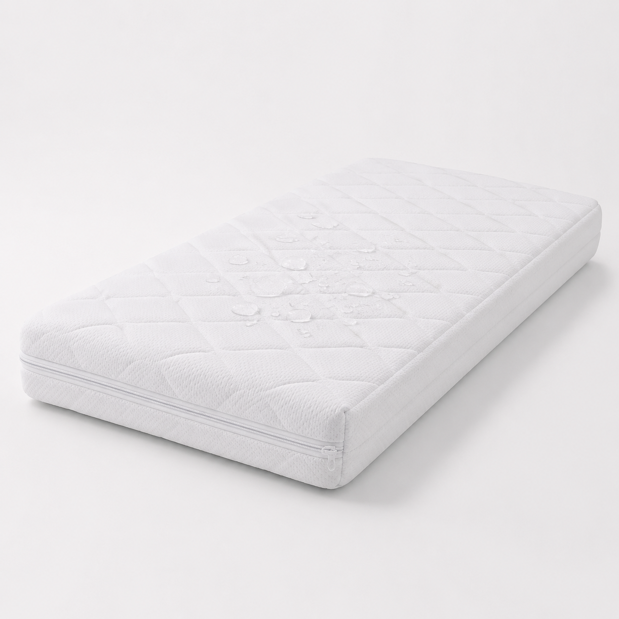 FOAMSUPA baby cot mattress with water-resistant zipped quilted cover