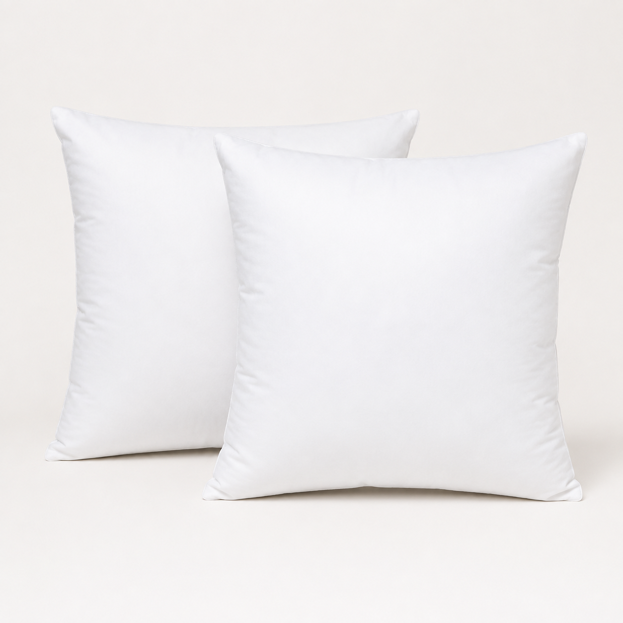 Pack of two white hollowfibre cushion insert pads