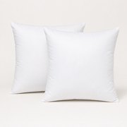 Pack of two white hollowfibre cushion insert pads