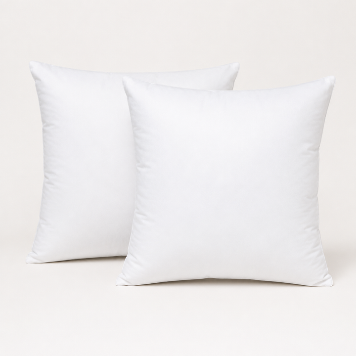 Pack of two white hollowfibre cushion insert pads