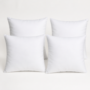 Pack of four white hollowfibre cushion insert pads