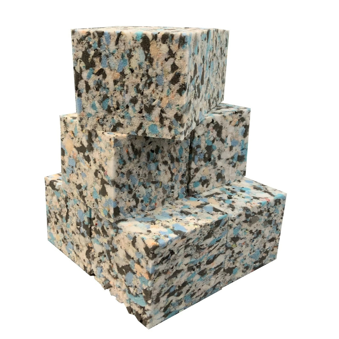 Grey recon foam yoga support block, 12 × 8 × 2 inches