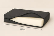 Black memory foam sofa booster cushion