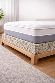 Grey recon foam under-mattress height booster sheet